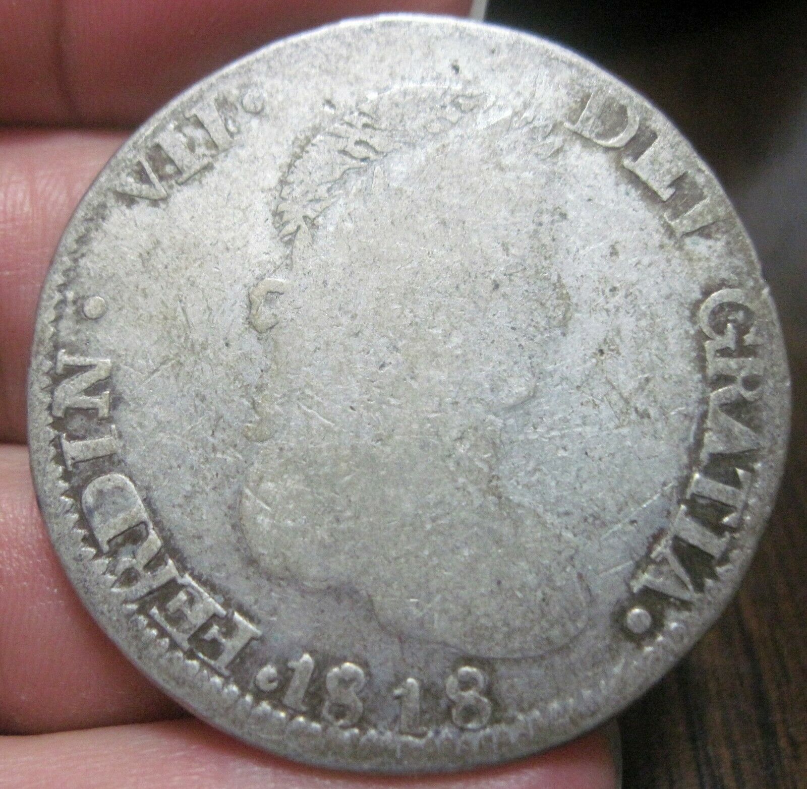 1818 Ag(mexico) 8 Reales (zacatecas ) --war Of Independence -